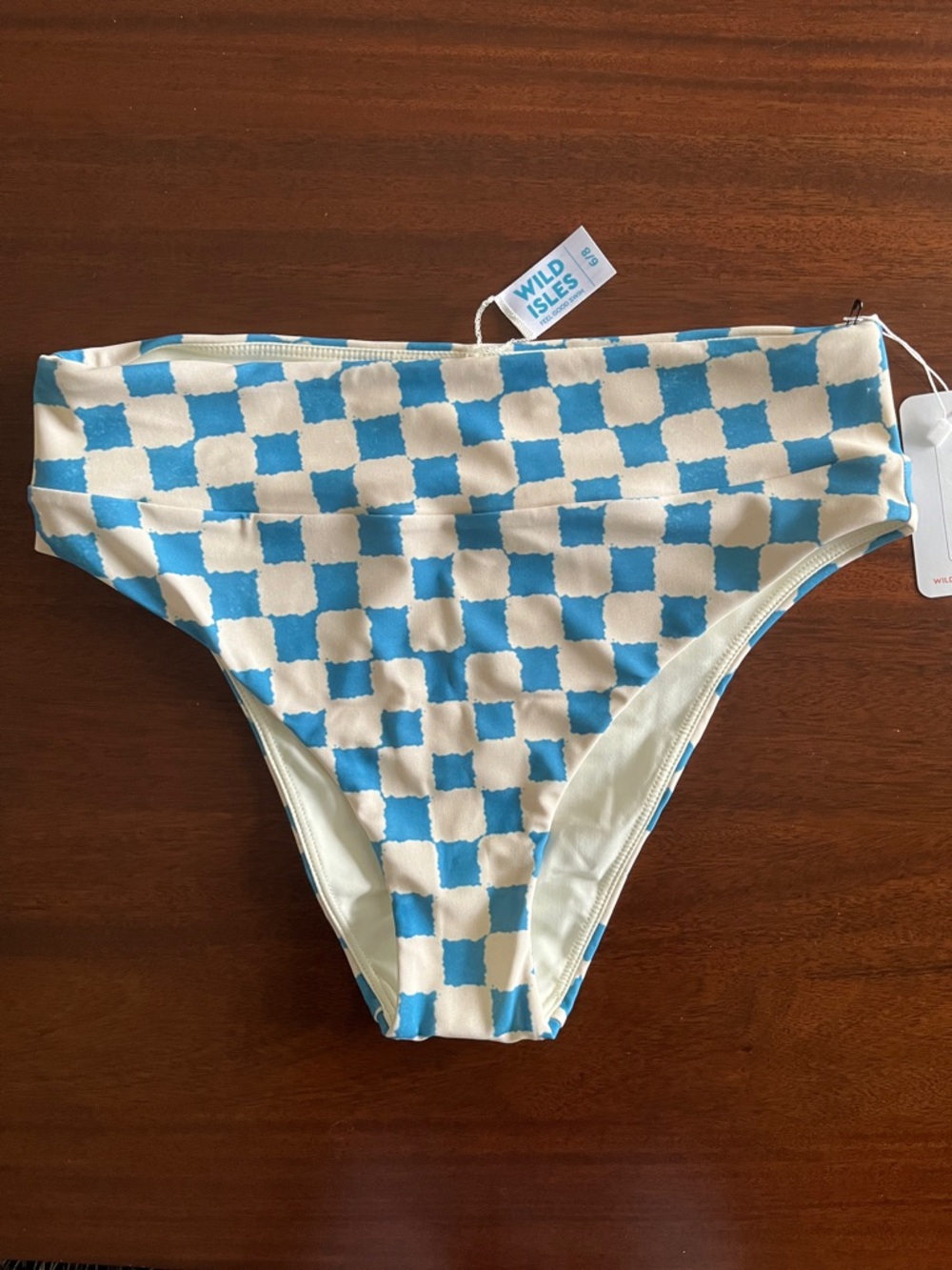 Wild Isles Swim Capri Bottoms Size 6/8 Coastal Check
